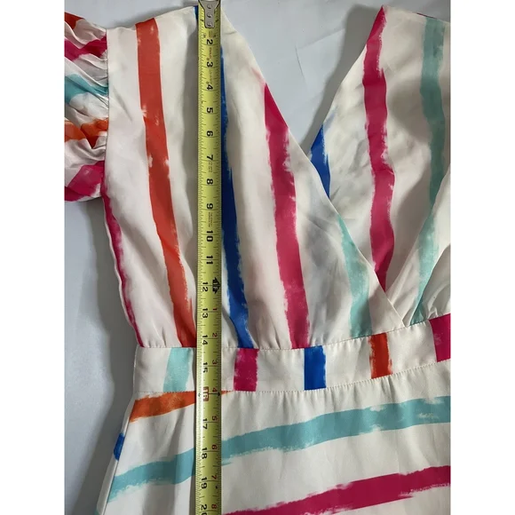 Aura Striped High To low Flowy Dress size Small - Picture 4 of 9